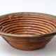 Rattan and brass fruit basket, 60s