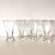 gold and transparent bistro glasses with thick bottom