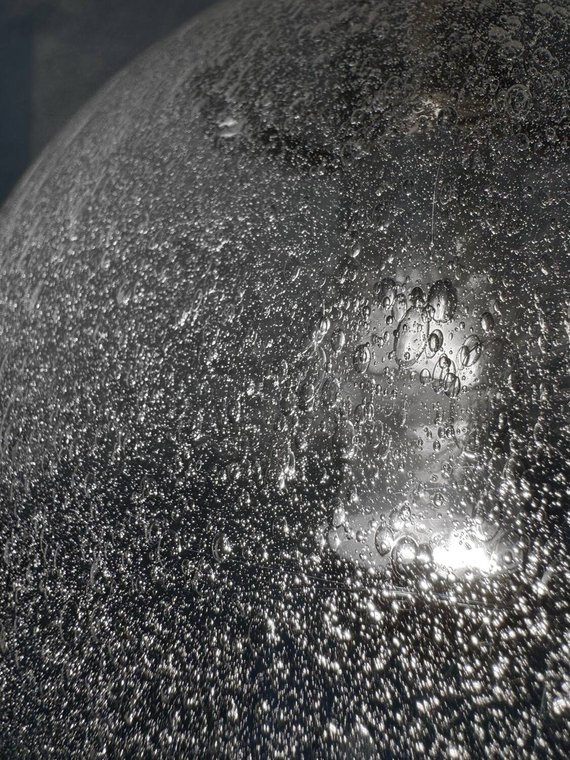 Bubble glass pendant light from the 70s