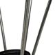 Vintage Umbrella stand chrome round black Dutch Art Deco