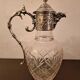 Gallia Christofle crystal and silver-plated metal jug
