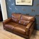Beautiful buffalo leather 2-seater sofa