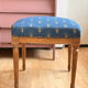 Louis Philippe stool reupholstered