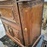 Bar cabinet with solid teak system circa 1980