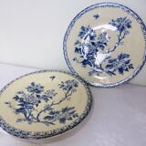 3 plates dessert in iron earth of Gien mondèle Hawthorn 211224