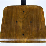 Industrial steel and wood swivel chair from Tomáš Baťa, 1940s