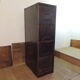Renovated filing cabinet in brushed metal / metal furniture with drawers