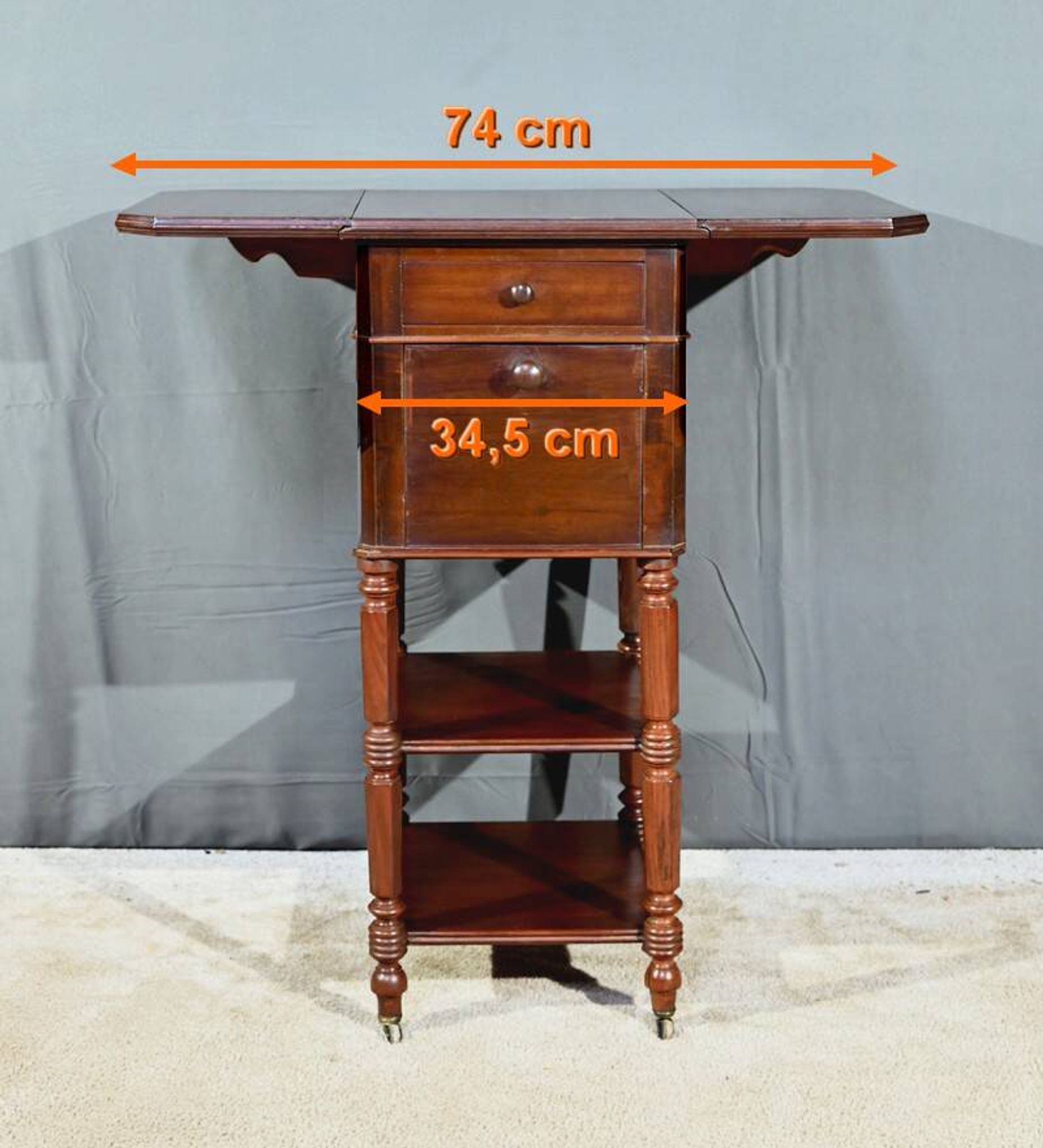 Petite table à volets en acajou, maison lemarchand, a. lemoine – milieu xixe