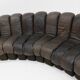 Vintage DS-600 Non stop Snake sofa by De Sede in original brown leather, 19
