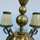 Art Deco brass and glass chandelier