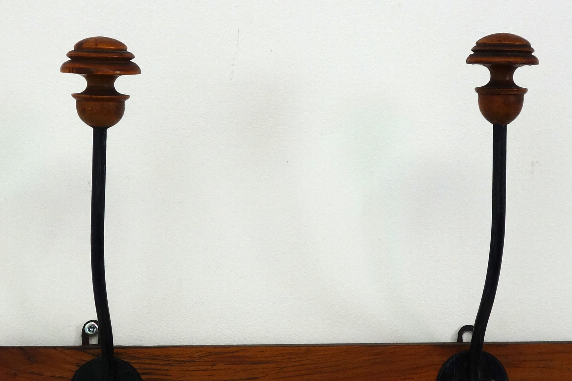 Wall coat rack 2 vintage hooks