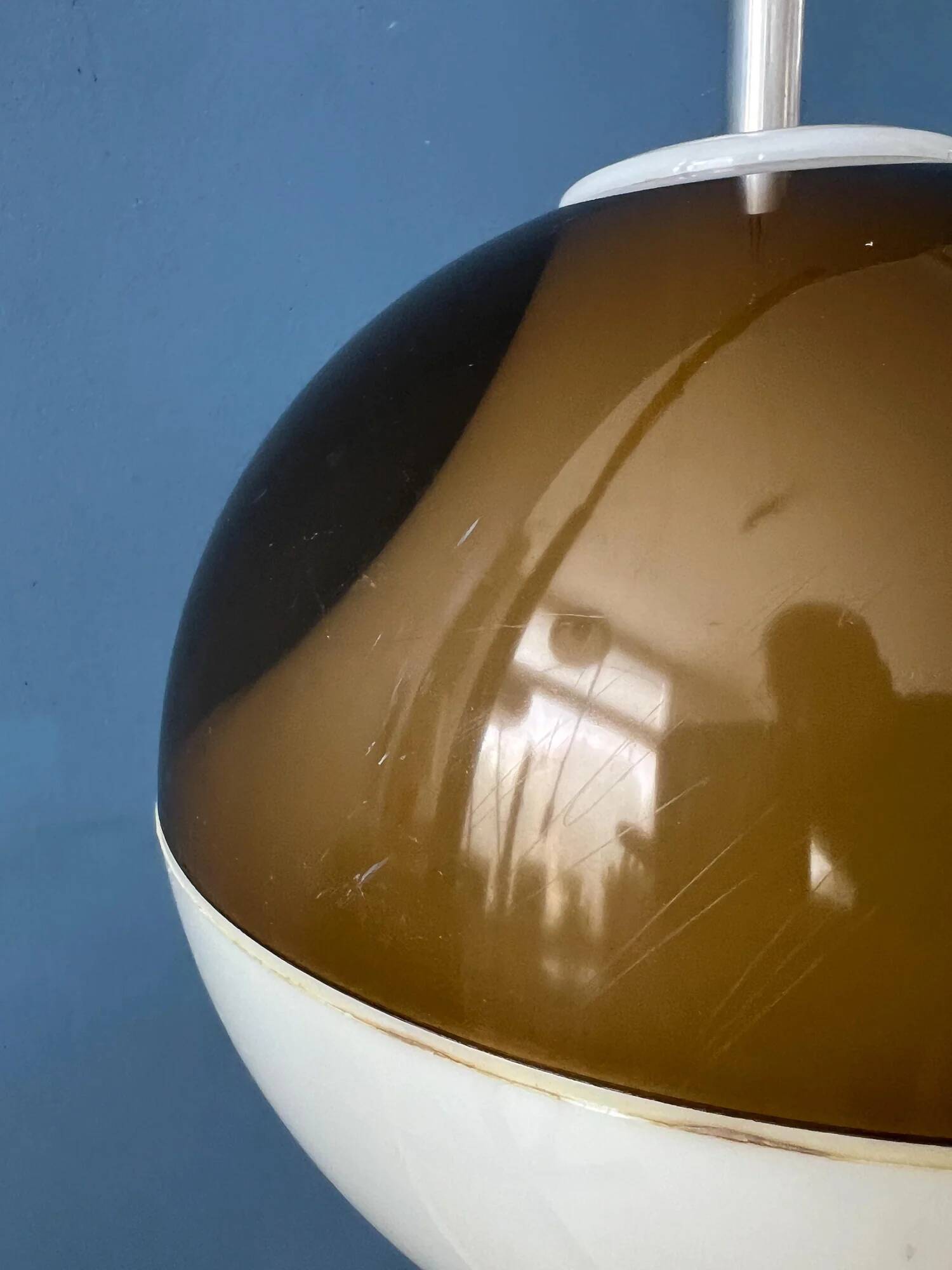 Vintage space-age style plexiglass pendant lamp