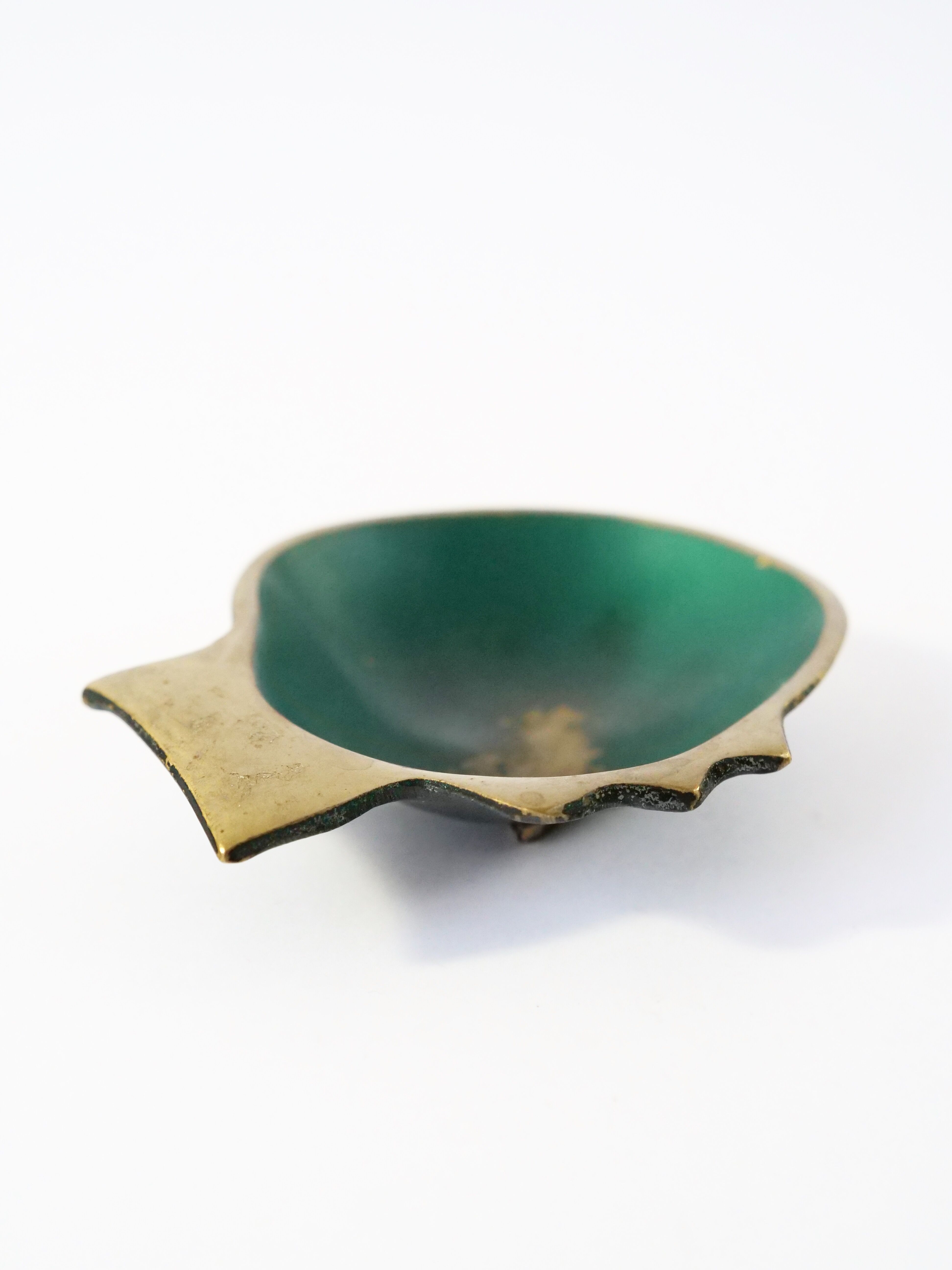 Brass catchall in Austrian design from the 1950s.