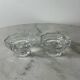 Set of 2 octagonal glass candle holders France
