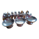 10 Antique silver-plated metal cups.
