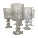 Set of 5 glasses Timo Sarpaneva Festivo 1970 Scandinavian IIttala