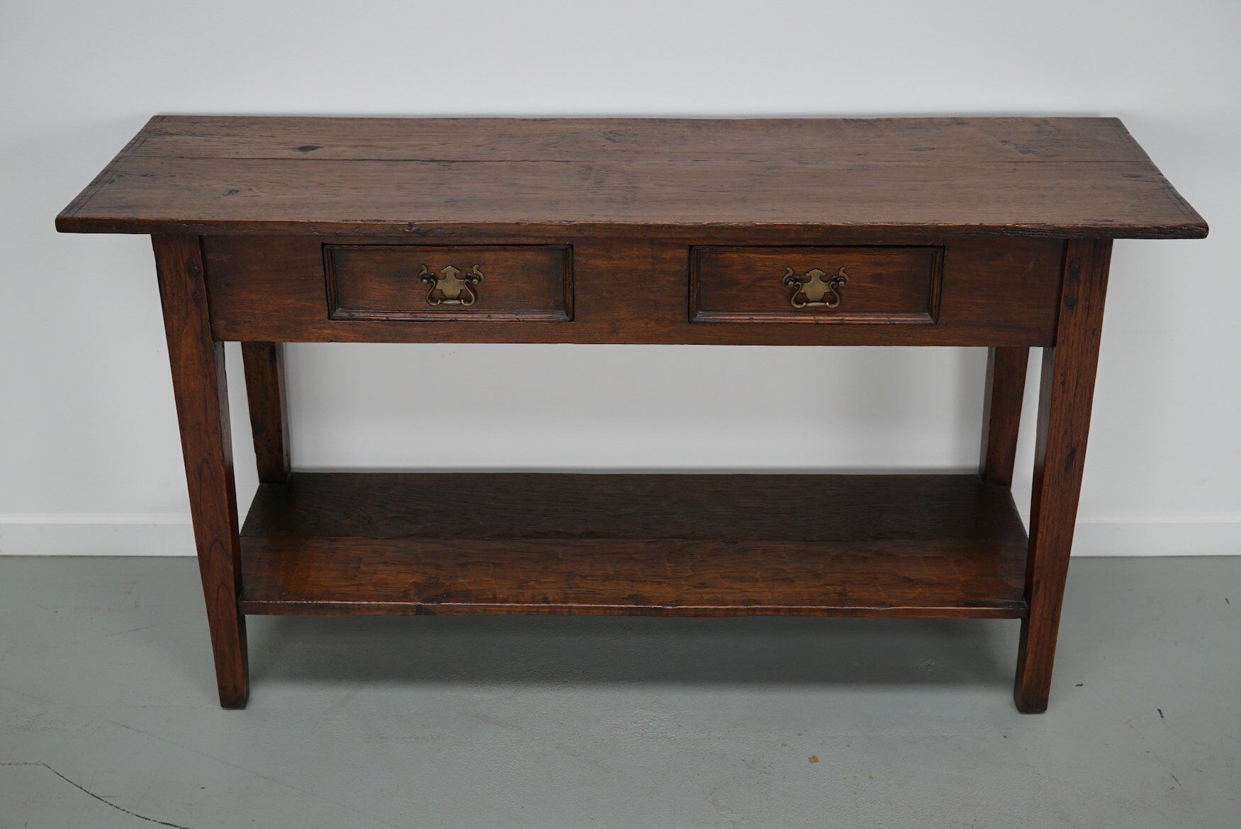 Table d'appoint en chêne rustique français vintage, années 1920