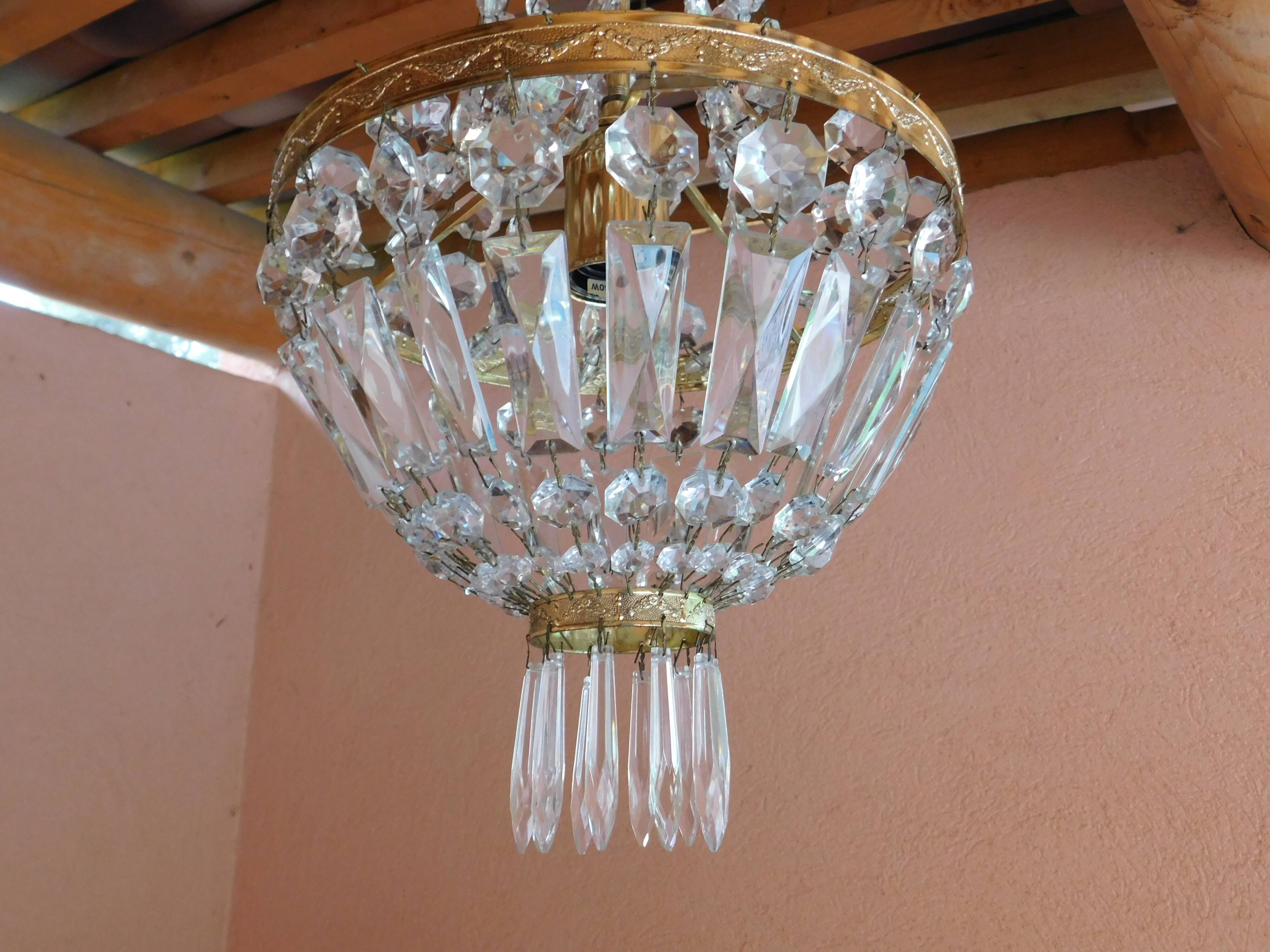 Lustre montgolfière pampilles ø 25 cm