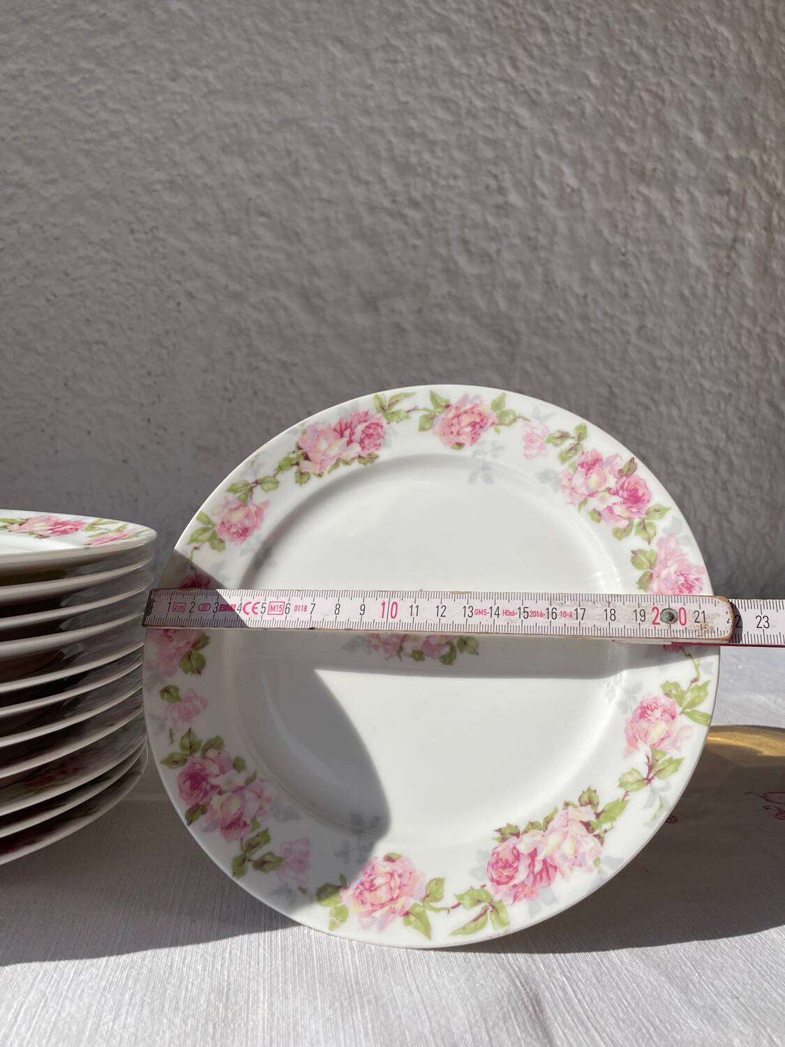 Lot de 11 petites assiettes fleuris, Théodore Haviland, Limoge.