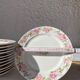 Lot de 11 petites assiettes fleuris, Théodore Haviland, Limoge.