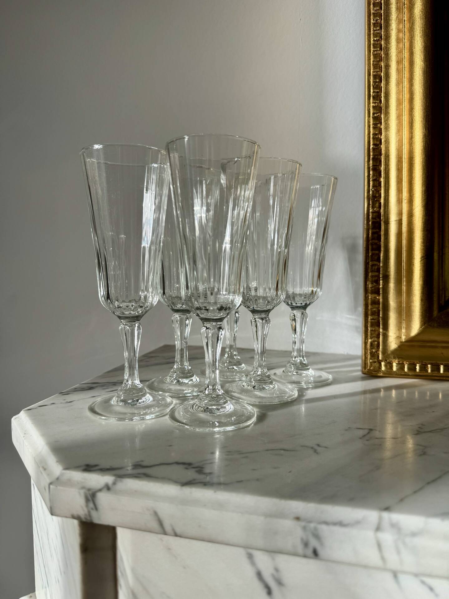 Set of 6 Luminarc champagne glasses