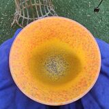 Antique art deco metal and glass lamp