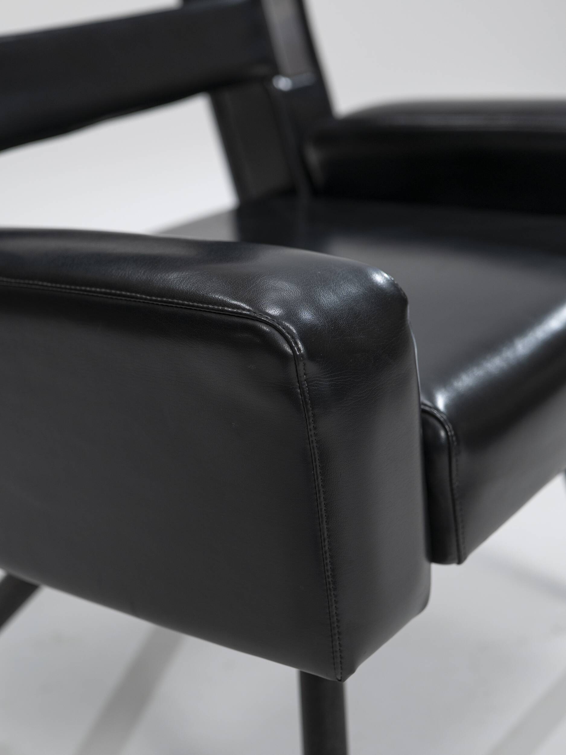Leatherette Armchair Prototype, Italy, 1980s