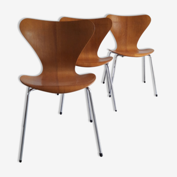 Lot de 3 chaises série 7 arne jacobsen