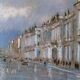 Pastel painting "Saint Petersburg" Winter Palace signed + frame