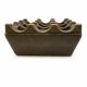Brutalist Ashtray "Ultima 9" in Solid Brass — Beck & Jung for Diverse