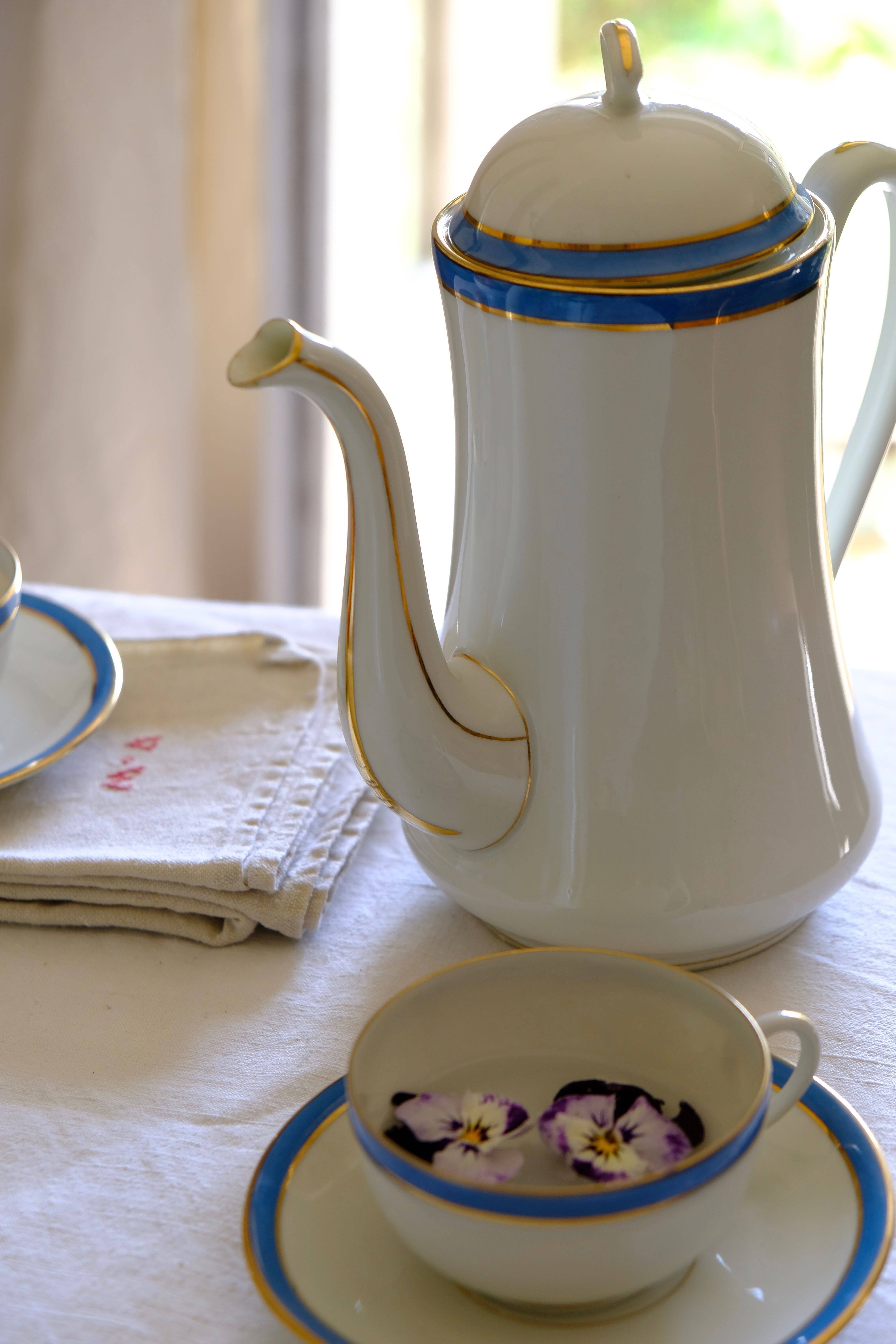 Limoges manufacture BRP fine porcelain tea service circa 1925/30
