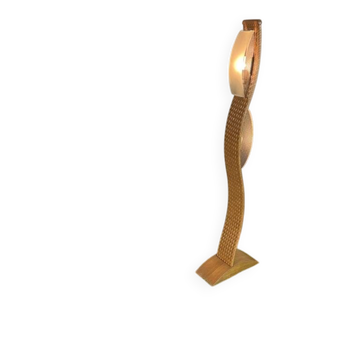 Lampadaire en osier sculptural de style italien exceptionnel, années 1980. Réf. : FL