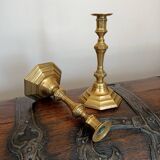 Pair of 18th century bronze candlesticks