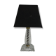 Vintage glass and brass lamp