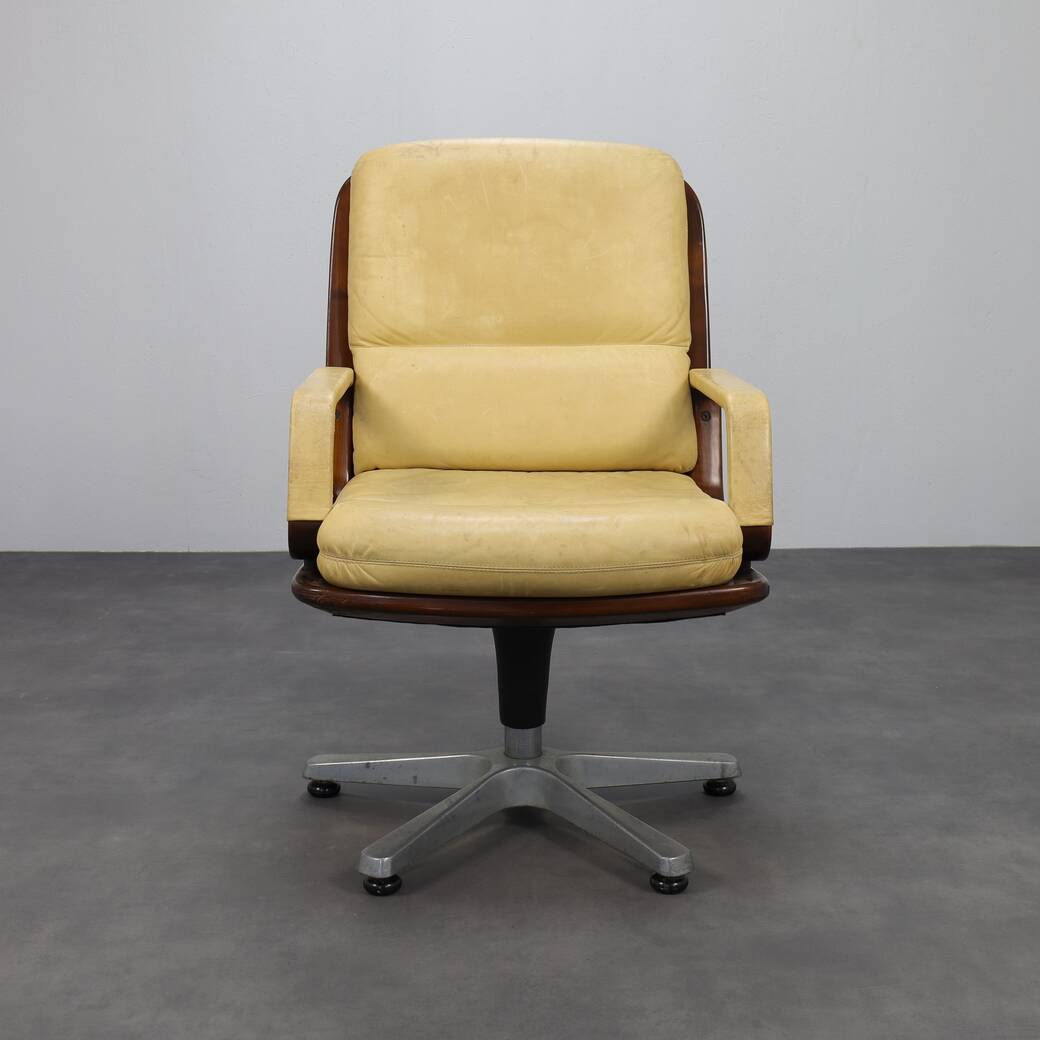 Office chair in leather by Eugen Schmidt, 1960s