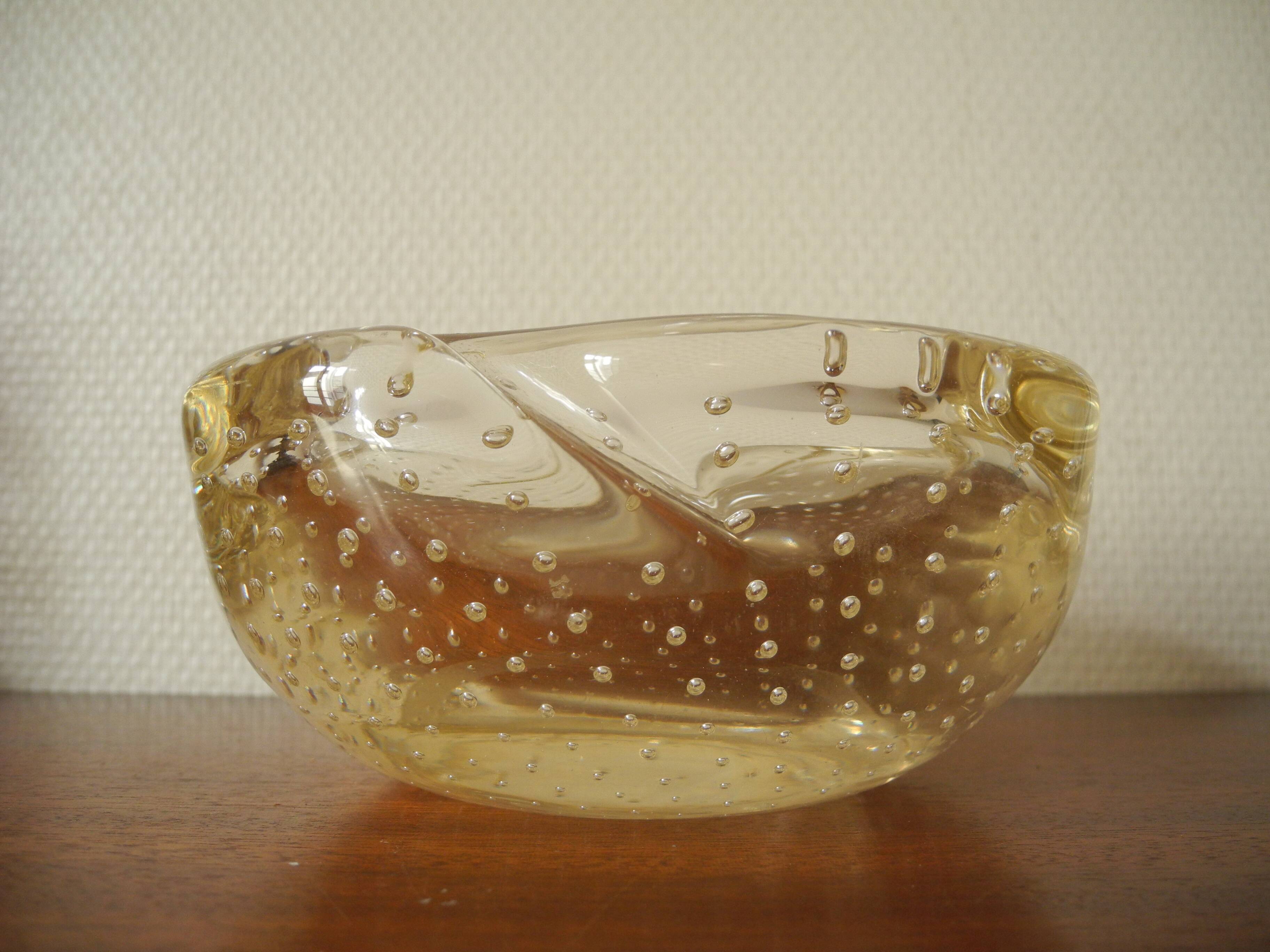 Antique crystal pocket daum france vintage deco french crystal cup pin tray