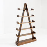 Vintage brutalist pyramid shelving unit bookcase