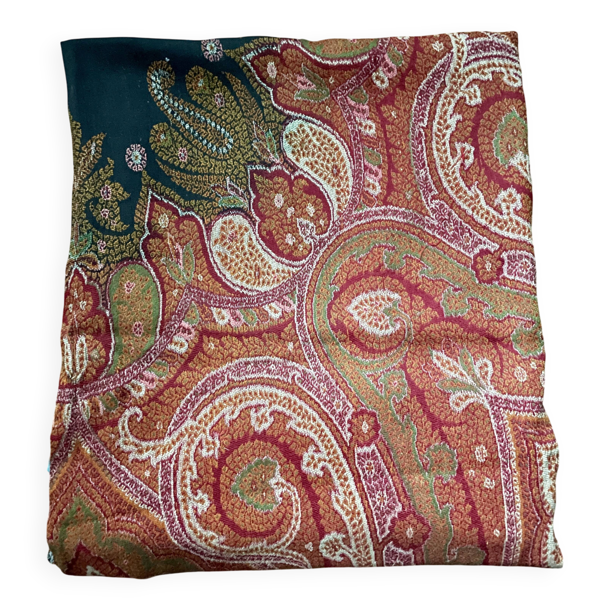 19th-century Alsatian Indian print in woven wool