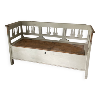 Painted wooden bench from England
