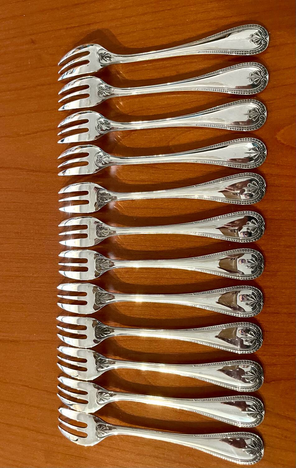 Christofle Malmaison 12 cake/dessert forks, mint condition