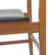 Chaises en bois vintage avec siège rembourré, années 1950, lot de 4