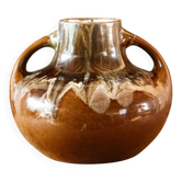 Puisaye stoneware vase, signed Bady