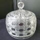 Antique cheese bell on its molded pressed glass tray