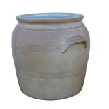 Grand pot ancien français en grès à glaçure brune