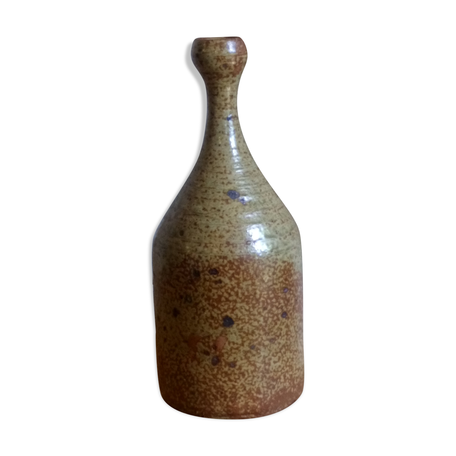Bottled sandstone vase with a narrow neck