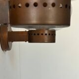Paire d’appliques vintage, cuivre et verre bullé, BEGA Allemagne 1970