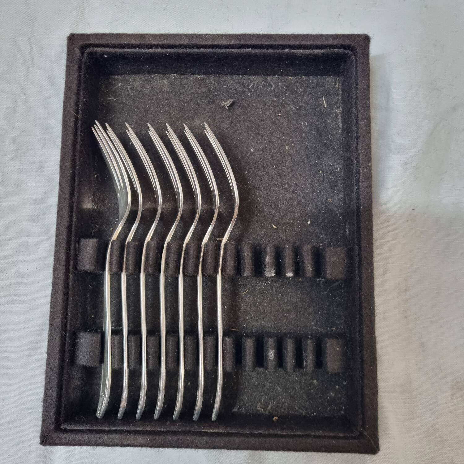 7 Apollo cake forks, Art Deco