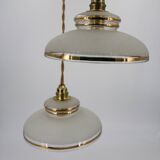 Sandblasted glass portable lamp