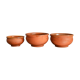3 old terracotta bowls