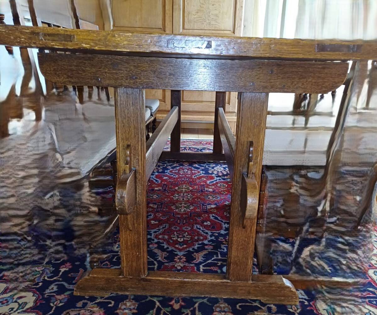 Old refectory table in solid oak, 17th–18th century